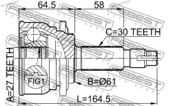 ���� �������� 27X61X30 43470-49655 Toyota RAV4 ACA3#, ALA3#, GSA33, ZSA3# 2005.11-2012.12 [EU] 0110083 ����