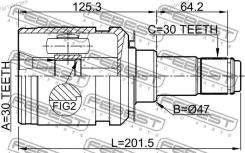 ���� ���������� 30X47X30 #43430-60080 Toyota LAND Cruiser Prado GRJ12#, �KDJ120, �KZJ120, �LJ12#, �RZJ12#, �TRJ12# 2002.09-2010.03 [GR] 0111GRJ150 ���...