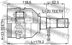 ���� ���������� 23X35X20 43040-05110 Toyota Auris/Hybrid (UKP) ADE15#, �NDE150, �NRE150, �ZRE15#, �ZZE150, �ZWE150 2007.02-2013.05 [EU] 0111ZZT250 ���...