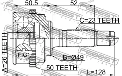 ���� �������� 26X49X23 44014-S50-951 Honda LOGO 3D Almas GA5 [JP] 0310061A50 ����