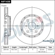 ���� ��������� Toyota Alphard 08-14 �������� ����. D 296��. Advics A6F143B A6F143B ����