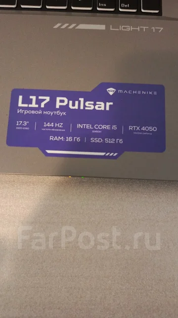 Machenike L17 Pulsar. 17.3", 2����, ��� 16 ��, ���� 512���, WiFi: 1, Bluetooth: 1, ����������� �� 2��. ����