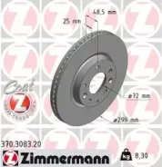���� ��������� ! �����. 299x25/48-5x114 Mazda 6 Gh 1.8/2.0/2.0D/2.2D/2.5 07 Zimmermann 370.3083.20 370308320 ����