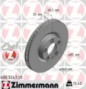 ���� ��������� ! �����. ���. 360x36/68-5x130 Porsche Cayenne, VW Touareg 3.0-4.8/4.2TDI Zimmermann 600.3247.20 600324720 ����