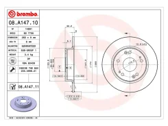 ���� ����. ���. [260x9] 5 ���. Honda Civic (VIII) 1.4i /1.3i/1.6i 16V/ 2.2 CTDi/1.8i 06- Brembo 08. A147.10 08A14710 ����