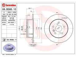 ���� ����. ���. [281x10] 5��� Toyota Camry 01/06- Brembo 08. B566.11 08B56611 ����