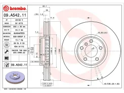 ���� ��������� (�������) BMW X5 99-06 Brembo 09. A542.11, �������� 09A54211 ����