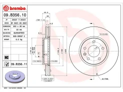 ���� ��������� (�������) Chevrolet Cruze 12-15 / Opel Astra 09-15 Brembo 09. B356.10, �������� 09B35610 ����