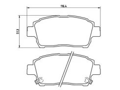 ������� ��������� (�������) Toyota Allion (T240) 01-07 / Corolla 00-07 Brembo P 83 051, �������� P83051 ����