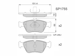 ������� ��������� (�������) Mercedes-Benz C-Class 93-01 / E-Class 95-03 HI-Q SP1755, �������� SP1755 ����