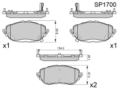 ������� ��������� (�������) Toyota Corolla (E180, E210) 12-22 / Auris 12-18 HI-Q SP1700, �������� SP1700 ����