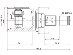 ���� (����� / �����) Mitsubishi ASX 10-20 / Lancer 07-17 SAT HY-603, ������ HY603 ����