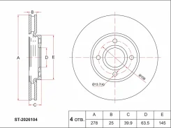���� ��������� (�������) Ford EcoSport 14-23 SAT ST-2026104, �������� ST2026104 ����