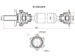 ��� ��������� Mitsubishi Pajero 99-15 / Montero 00-06 SAT ST-3401A018 ST3401A018 ����