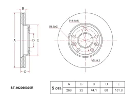 ���� ��������� (�������) Nissan Terrano 14-22 / Renault Duster 10-21 SAT ST-402066300R, �������� ST402066300R ����