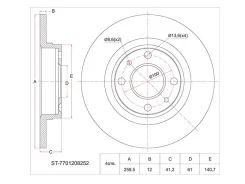 ���� ��������� (�������) Renault Logan 04-22 / Sandero 09-22 SAT ST-7701208252, �������� ST7701208252 ����