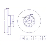 ���� ��������� /�������� /TI-GUAR ��� Nissan March, Micra K11 1998-2002; 286/18��; TG-40206-72B00; (PD3218214S) 26273 0986479354 09A91910 Tiguar TG402...
