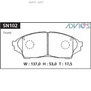 ������� ��������� Corolla 9201/Carina E 9296/RAV 4 9495 �������� Advics SN102 Advics SN102 SN102 ����