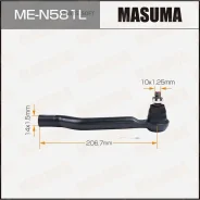 ���������� ������� ���� Masuma Nissan X-Trail, Qashqai / T32, J11R LH Masuma ME-N581L Masuma MEN581L, ����� MEN581L ����
