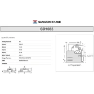 ���� ��������� ������ Hyundai Coupe (1996-2009)/ Tiburon (2001-2009) Sangsin Brake SD1083 Sangsin Brake SD1083 SD1083 ����