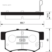 ������� ����. �������� Hi-Q Honda Accord 91-07 RR (D537) Sangsin Brake SP1368 Sangsin Brake SP1368, ������ ������ SP1368 ����