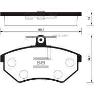 ������� ��������� �������� AUDI Coupe I-II (1980-1996), SEAT Arosa (1997-2004), VW GOLF II-IV (1983-2003)/ Caddy II (1995-2004) Sangsin Brake SP2005 S...