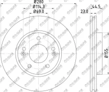 ���� ��������� /�������� /Tiguar ��� Hyundai I30 2012, KIA CEED 2015; 280/23��; TG51712A6000 RN1562 517122V000 517123X000 Tiguar TG51712A6000 ����