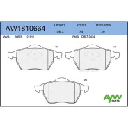 ������� ��������� �������� AUDI A3 1,8 12/96-05/03, TT 1,8 10/98-06/06, Skoda Oc Aywiparts AW1810664 Aywiparts AW1810664 AW1810664 ����