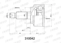 ������� �����. 32*30*68 Honda Civic FD# 05-11 INKO 310042 ����
