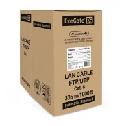������ ExeGate UTP4-C6-CU-S23-IN-PVC-GY-305-F�LUKE UTP 4 ���� ���.6 ����, 0.57�� (23AWG), FLUKE� test ����