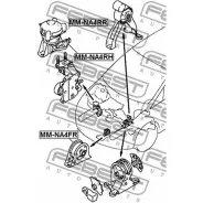 ����� ��������� Mitsubishi Grandis NA4W 2006.05-2010.03 �����. Febest MMNA4FR MMNA4FR ����