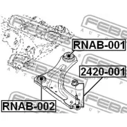 ����������� ������ Renault Laguna III 2007.10-2015.04 �����. �����. Febest RNAB002 RNAB002 ����