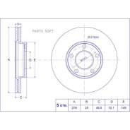 ���� ��������� /�������� /TI-GUAR ��� Mazda 3 1.4,1.6,2.0; Axela 1.5 2003-2009; 278/25��; TG-C24Y-3325XC PD3513081S GR02877 ADM54381 32765 197260 0986...