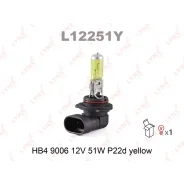 ����� ���������� Lynxauto Yellow HB4(9006) (P22d, T12), 12�, 51��, 2800�, 1 ��, ���. L12251Y L12251Y ����