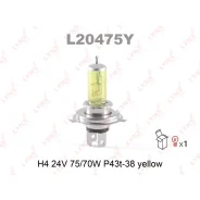����� ���������� Lynxauto Yellow H4 (P43t, T16), 24�, 75/70��, 2800�, 1 ��, ���. L20475Y L20475Y ����