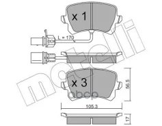 ������� ��������� ������ �������� �������� AUDI RSQ3 (2014-2016 310*22 �� [178Metelli2208061] 2208061 ����
