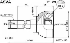 ���� ������� | ����� | Toyota/ LAND Cruiser 105 Diesel/24*59*30 �� [178Asvaty303] TY303 ����
