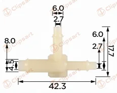 ����������� ������ 1617333 ������ �-�������� 1/4�X3/16�X3/16 �������: PL-6516 12920, 388034, 1617333, 110003294 12920 ����
