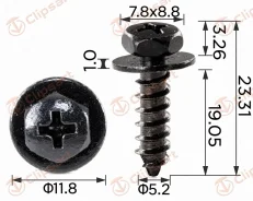 ������� M5.2-2.0 X 20MM HEX 8,0 �������: MT5377 75392-42030 7539242030 ����