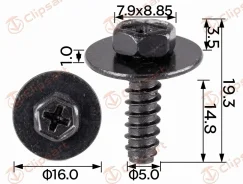 ������� M5-1.81 x 16mm. ���� 8mm. � ������������ �������� ��� ��������� �������, �������� ��� Mazda Miata 2 3 5 CX-5 CX-7 �������: MT5082 9CF6-00-516B...