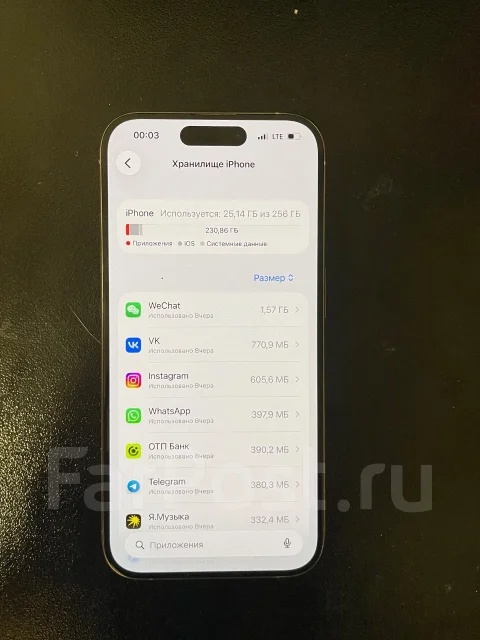 Apple iPhone 15 Pro. �/�, 256 ��, �������, 4G LTE, 5G, Dual-SIM, NFC, eSIM, ������� �������, ������������ ������� ����