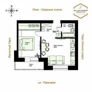 1-���������, ����� �������� 1/1. ����������, 42,1���.��., 1/4 ���� ����� � IV ��. 2026 ����