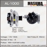 ��������� Masuma, Toyota / 1URFE (14V/150A) Masuma AL-1000 Masuma AL1000 ����