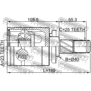 ���� ���������� ����� 23X40X25 Febest 0211P10LH Febest 0211P10LH 0211P10LH ����