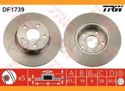 ����. ���� ���. [251x10] 5 ���. ALFA Romeo 147 2001, 156 1997 - 2006, 164 1987 - 1998 8DD355101971, 8DD355101961, 24011002091, 410209, 24111002091, 51...
