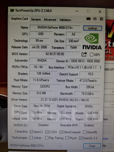 GeForce 9800 GTX ����
