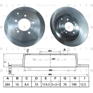���� ��������� | ��� | Hyundai Grandeur IV/Sonata (V, VI) 05-, KIA Optima 10- Blitz BS0600 BS0600 ����