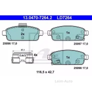 ������� ����. ���. Ceramic Chevrolet Cruze 09-/Orlando 11-, OPEL Astra J 09-15/Mokka 12-/Zafira 11- 13047072642 ����