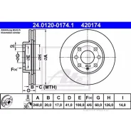 ���� ����. ���. ����. [240x20] 4 ���. OPEL Corsa C 00-09 24012001741 ����
