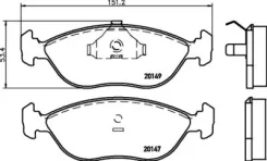 ��������� ������� Volvo: 440, 480, 460 Textar 2014701 2014701 ����